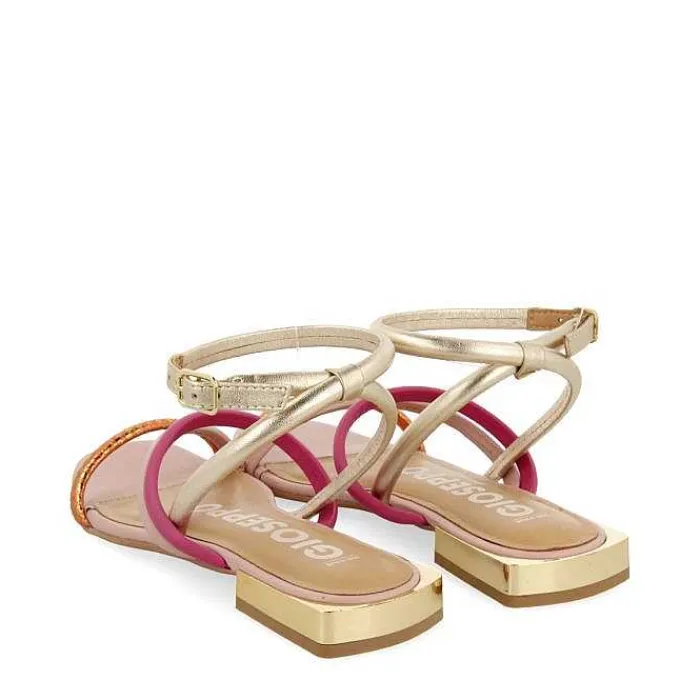 Gioseppo Sandalias Planas<Sandalias De Piel Multicolor Con Metalicos Para Mujer Latah