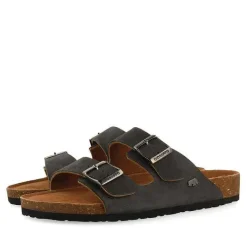 Gioseppo Chancletas<Sandalias De Piel Negra Con Suela Bio Para Hombre Vizzini