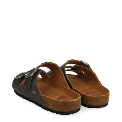 Gioseppo Chancletas<Sandalias De Piel Negra Con Suela Bio Para Hombre Vizzini