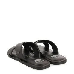 Gioseppo Chancletas<Sandalias De Piel Negra Con Tira Cruzada Para Hombre Orosh