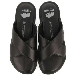 Gioseppo Chancletas<Sandalias De Piel Negra Con Tira Cruzada Para Hombre Orosh