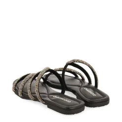 Gioseppo Sandalias Planas<Sandalias De Piel Negra Con Tiras Y Adornos Para Mujer Bonifay