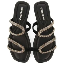 Gioseppo Sandalias Planas<Sandalias De Piel Negra Con Tiras Y Adornos Para Mujer Bonifay