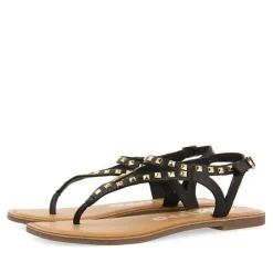 Gioseppo Sandalias Planas<Sandalias De Piel Negras Con Tachuelas Para Mujer Trilby