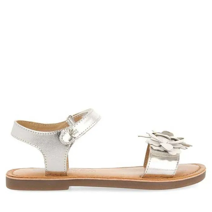 Gioseppo Niñas |Sandalias<Sandalias De Piel Plata Con Adornos De Flores Para Nina Y Nino Imotski