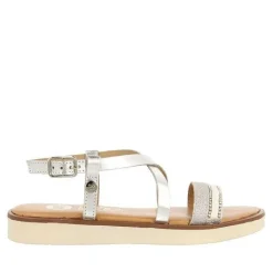 Gioseppo Niñas |Sandalias<Sandalias De Piel Plata Con Trenzados, Brillos Y Accesos Metalizados Para Nina Y Nino Merrill