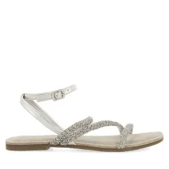 Gioseppo Sandalias Planas<Sandalias De Piel Plata Con Adornos Para Mujer Sorlingas