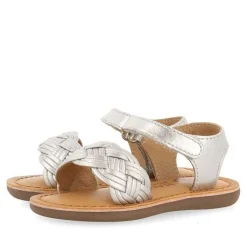 Gioseppo Bebe |Sandalias Bebe Nina<Sandalias De Piel Plata Con Trenzado Y Cierre Ajustable Para Bebe Flushe