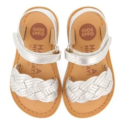 Gioseppo Bebe |Sandalias Bebe Nina<Sandalias De Piel Plata Con Trenzado Y Cierre Ajustable Para Bebe Flushe