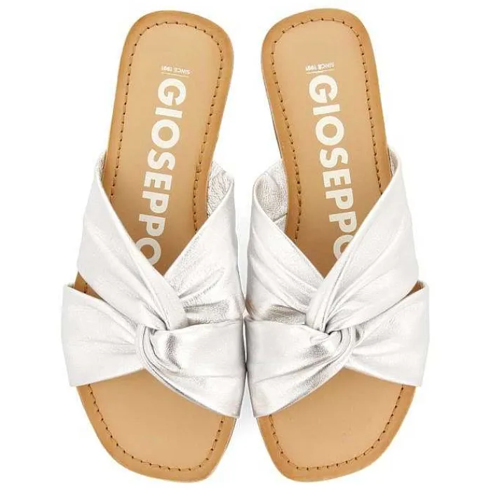 Gioseppo Sandalias Planas<Sandalias De Piel Plata Para Mujer Agira