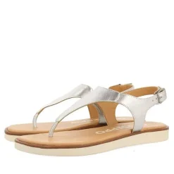 Gioseppo Sandalias Planas<Sandalias De Piel Plata Para Mujer Fierze