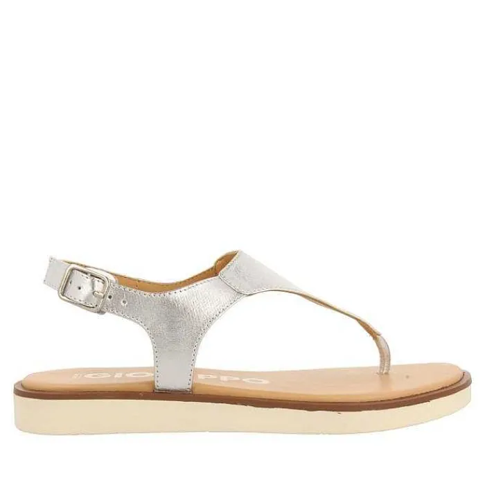 Gioseppo Sandalias Planas<Sandalias De Piel Plata Para Mujer Fierze