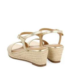 Gioseppo Sandalias Cuña<Sandalias De Piel Platino Con Cuña De Yute Para Mujer Yalaha