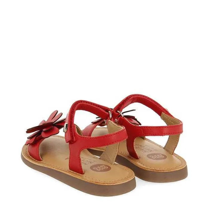 Gioseppo Niñas |Sandalias<Sandalias De Piel Roja Con Adornos De Flores Para Nina Y Nino Takilma