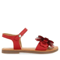 Gioseppo Niñas |Sandalias<Sandalias De Piel Roja Con Adornos De Flores Para Nina Y Nino Cres