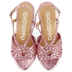 Gioseppo Sandalias Cuña<Sandalias De Piel Rosa Con Tiras Y Cuña Alta De Yute Para Mujer Glide