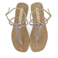Gioseppo Sandalias Planas<Sandalias De Piel Taupe Con Tiras Y Adornos Para Mujer Seffner