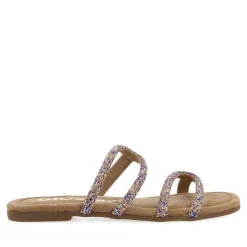Gioseppo Sandalias Planas<Sandalias De Piel Taupe Con Tiras Y Adornos Para Mujer De Temelec