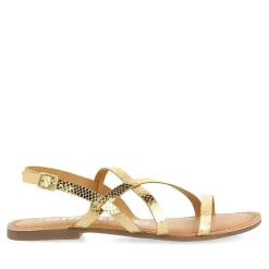 Gioseppo Sandalias Planas<Sandalias De Piel Tira Fina Dorada Para Mujer Dania