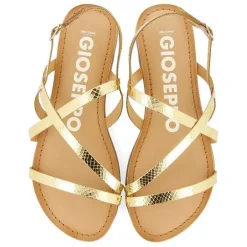 Gioseppo Sandalias Planas<Sandalias De Piel Tira Fina Dorada Para Mujer Dania