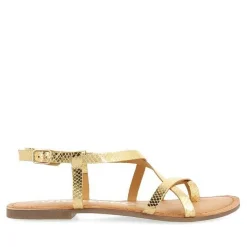 Gioseppo Sandalias Planas<Sandalias De Piel Tira Fina Dorada Para Mujer Coursan