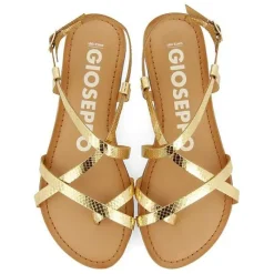 Gioseppo Sandalias Planas<Sandalias De Piel Tira Fina Dorada Para Mujer Coursan