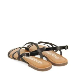 Gioseppo Sandalias Planas<Sandalias De Piel Tira Fina Negra Para Mujer Dania