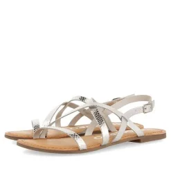 Gioseppo Sandalias Planas<Sandalias De Piel Tira Fina Plata Para Mujer Dania