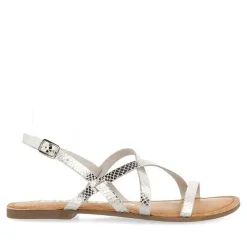 Gioseppo Sandalias Planas<Sandalias De Piel Tira Fina Plata Para Mujer Dania