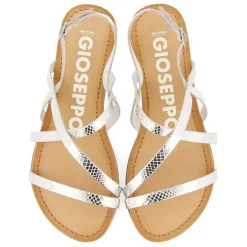 Gioseppo Sandalias Planas<Sandalias De Piel Tira Fina Plata Para Mujer Dania