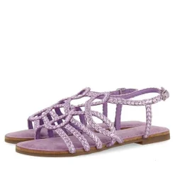 Gioseppo Sandalias Planas<Sandalias De Piel Trenzada Lavanda Para Mujer Yakima