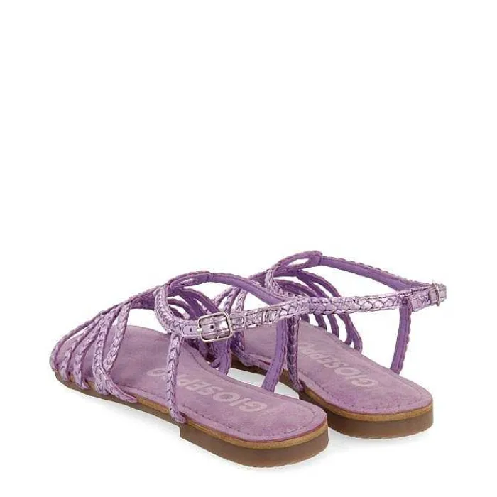 Gioseppo Sandalias Planas<Sandalias De Piel Trenzada Lavanda Para Mujer Yakima