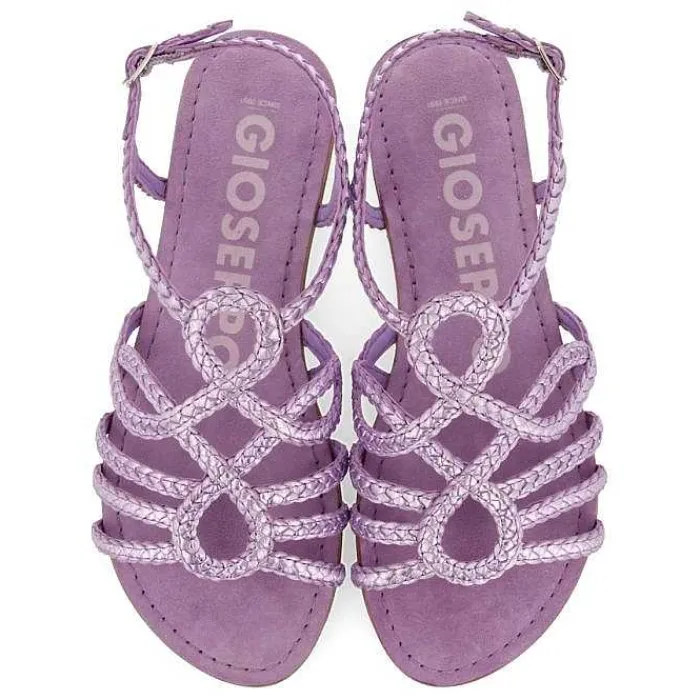 Gioseppo Sandalias Planas<Sandalias De Piel Trenzada Lavanda Para Mujer Yakima