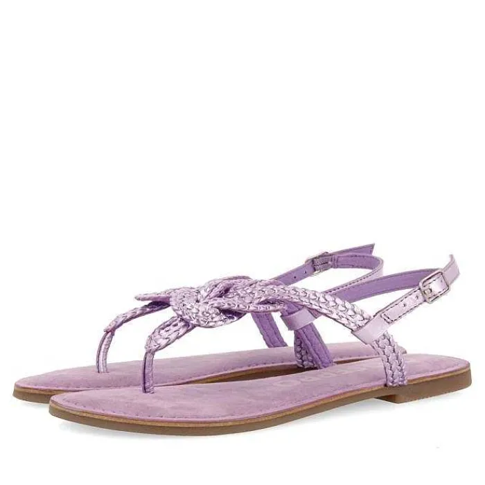Gioseppo Sandalias Planas<Sandalias De Piel Trenzada Lavanda Para Mujer Zupanja