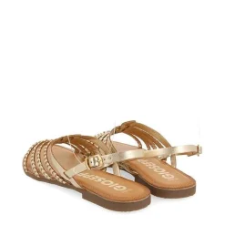 Gioseppo Sandalias Planas<Sandalias De Piel Trenzada Dorada Para Mujer Limina