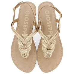 Gioseppo Sandalias Planas<Sandalias De Piel Trenzada Dorada Para Mujer Zupanja