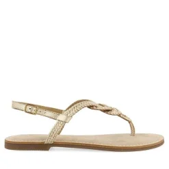 Gioseppo Sandalias Planas<Sandalias De Piel Trenzada Dorada Para Mujer Zupanja