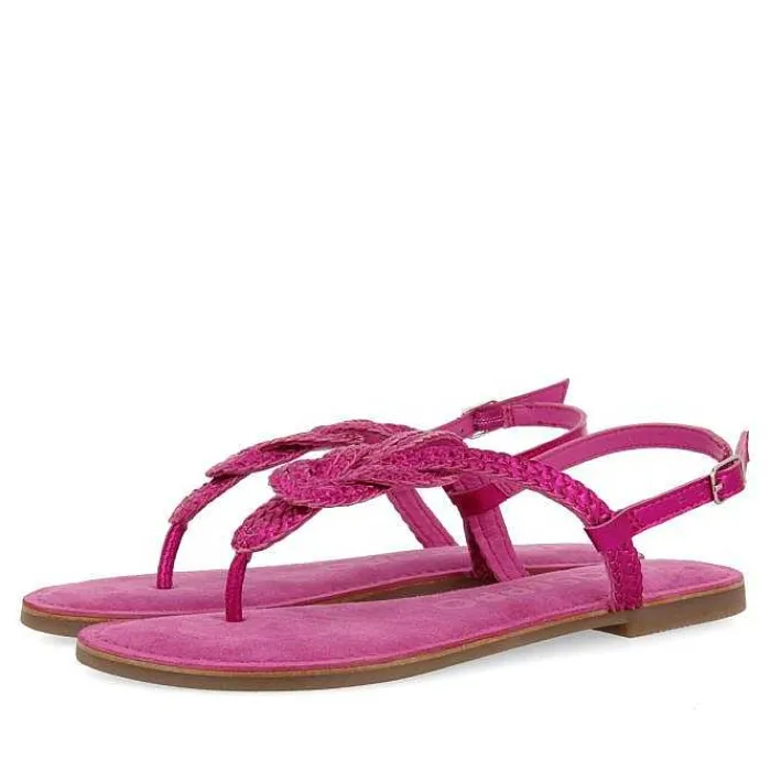 Gioseppo Sandalias Planas<Sandalias De Piel Trenzada Fucsia Para Mujer Zupanja