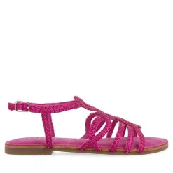 Gioseppo Sandalias Planas<Sandalias De Piel Trenzada Fucsia Para Mujer Yakima