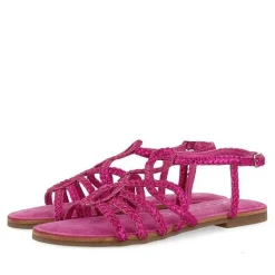 Gioseppo Sandalias Planas<Sandalias De Piel Trenzada Fucsia Para Mujer Yakima