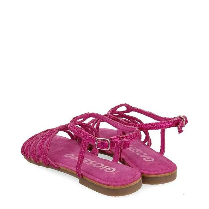 Gioseppo Sandalias Planas<Sandalias De Piel Trenzada Fucsia Para Mujer Yakima