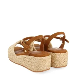 Gioseppo Sandalias Cuña<Sandalias De Rafia Con Plataforma Color Natural Para Mujer Coos