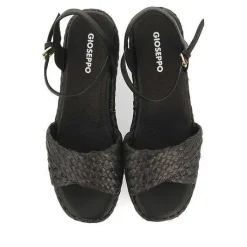 Gioseppo Sandalias Cuña<Sandalias De Rafia Negras Con Plataforma Para Mujer Coos