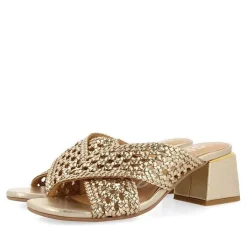 Gioseppo Sandalias Tacon<Sandalias De Tacon Con Detalles Trenzados En Color Platino Para Mujer Clarcona