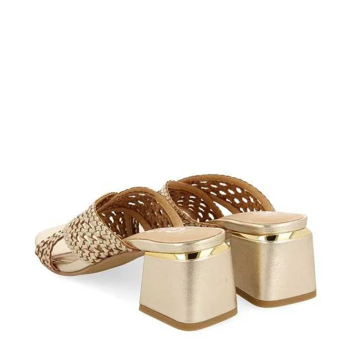 Gioseppo Sandalias Tacon<Sandalias De Tacon Con Detalles Trenzados En Color Platino Para Mujer Clarcona