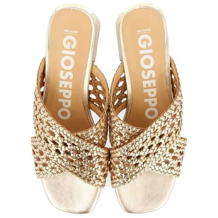 Gioseppo Sandalias Tacon<Sandalias De Tacon Con Detalles Trenzados En Color Platino Para Mujer Clarcona