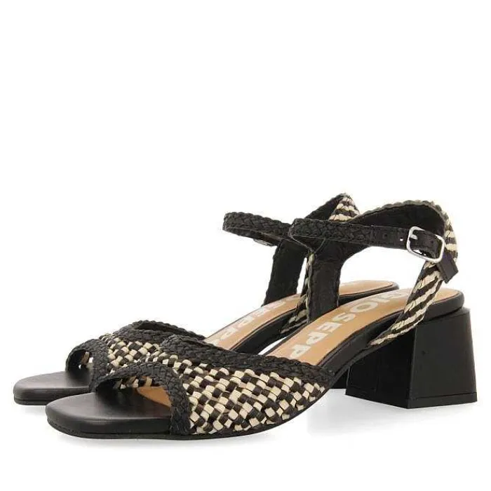 Gioseppo Sandalias Tacon<Sandalias De Tacon Con Empeine Trenzado Bicolor Para Mujer Ladock