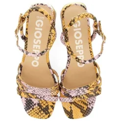 Gioseppo Sandalias Tacon<Sandalias De Tacon Con Estampado Animal Multicolor De Piel Para Mujer Kutalli