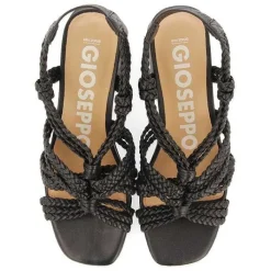 Gioseppo Sandalias Tacon<Sandalias De Tacon De Piel Negro Con Detalle Trenzado Para Mujer Maliq