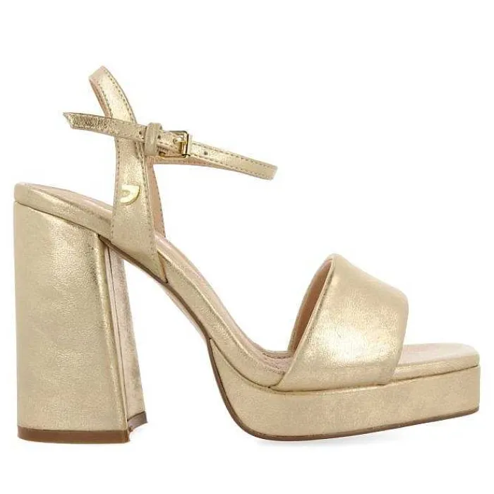 Gioseppo Sandalias Tacon<Sandalias De Tacon Dorado Con Tira Acolchada Para Mujer Lehigh